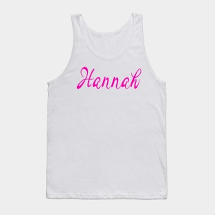 Top 10 best personalised gifts 2022  - Hannah - personalised,personalized custom, customised, customised name pink on white background. Hannah Tank Top